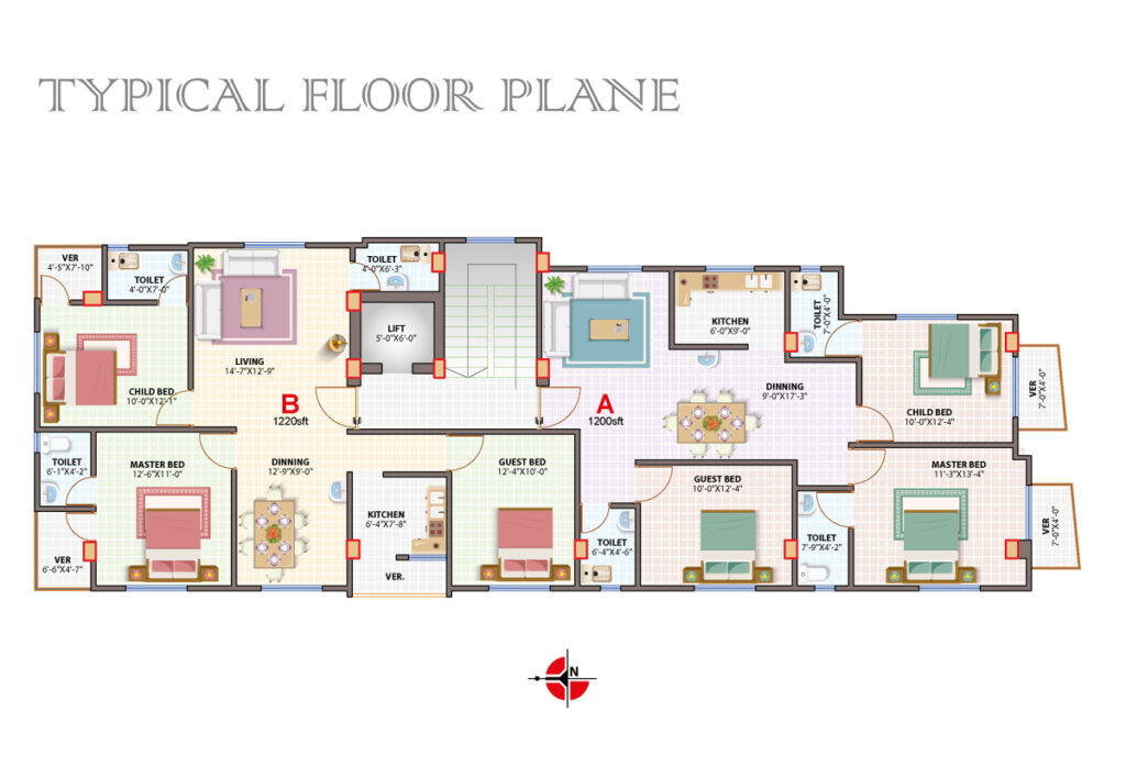 typical floor plan SYDNEY HOMES LTD. SHAWPNOPURI-13