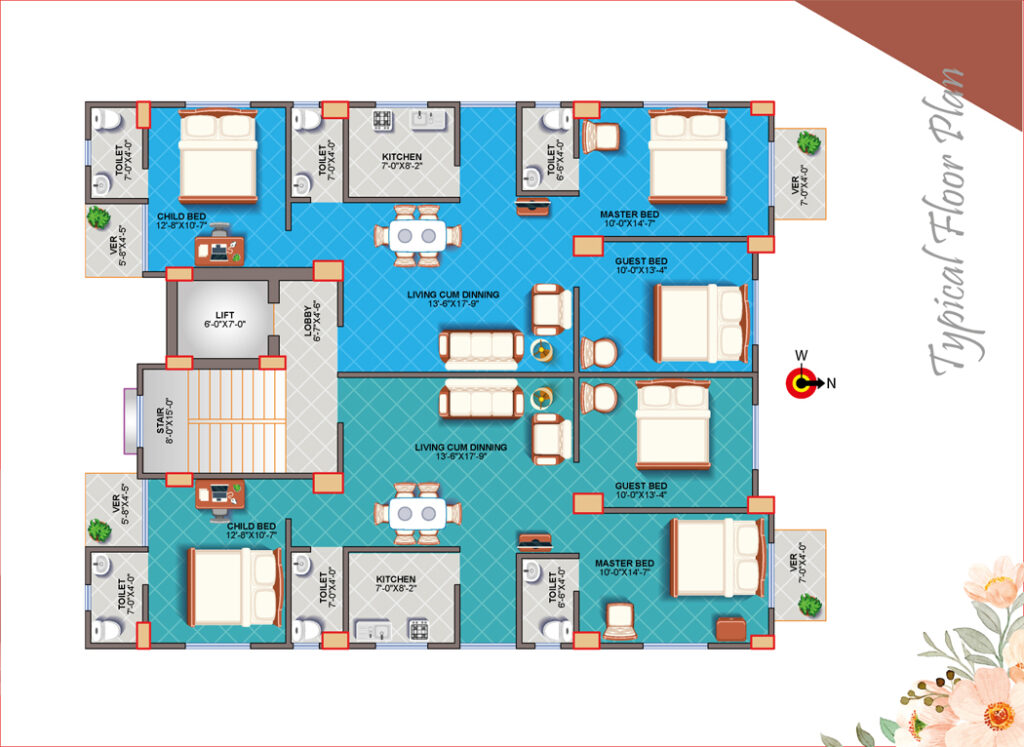 Typical floor plan SYDNEY HOMES LTD. SHAWPNOPURI-14